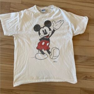 Junk Food Clothing Mickey Mouse White and Red Tee